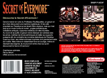 Secret of Evermore (France) box cover back